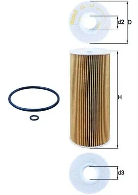 MAHLE OX143D — Фільтр масляний