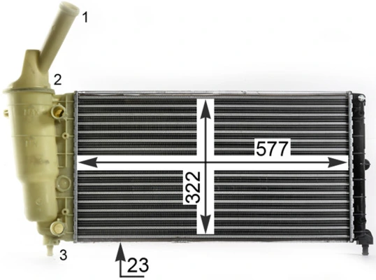 Radiateur, refroidissement du moteur MAHLE CR 2007 000P