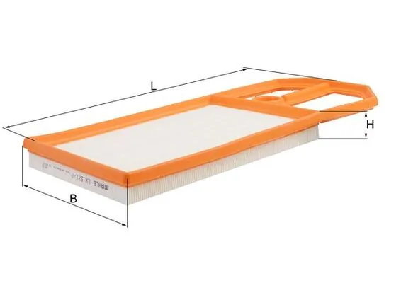 MAHLE LX571/1 — Фільтр повітряний (вир-во Knecht-Mahle)