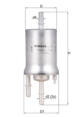 MAHLE KL572 — Фільтр паливний