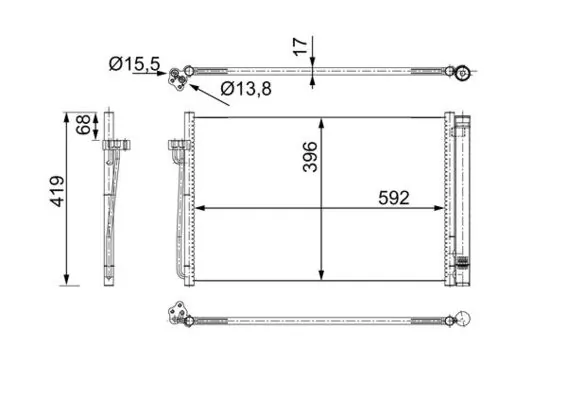 Condenseur, climatisation MAHLE AC 344 000S