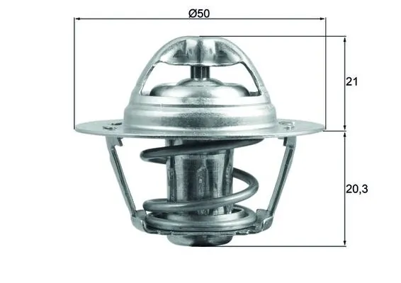 Thermostat, liquide de refroidissement MAHLE TX 196 75D