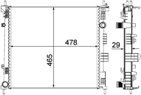 Radiateur, refroidissement du moteur MAHLE CR 1288 000P