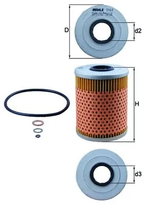 MAHLE OX68D — Фільтр масляний