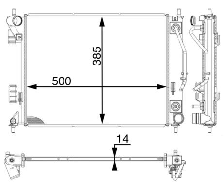 Radiateur, refroidissement du moteur MAHLE CR 1973 000P