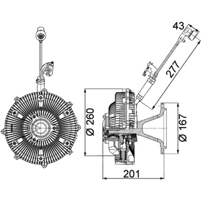 Embrayage, ventilateur de radiateur MAHLE CFC 115 000P