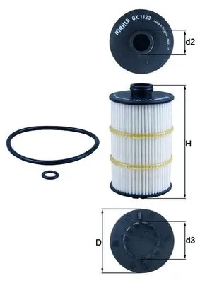 MAHLE OX1123D — Оливний фільтр