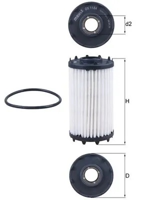 MAHLE OX1184D — Фільтр масляний