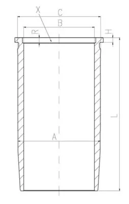 Chemise de cylindre MAHLE 227 LW 00113 001