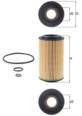 MAHLE OX153D3 — Фільтр масляний