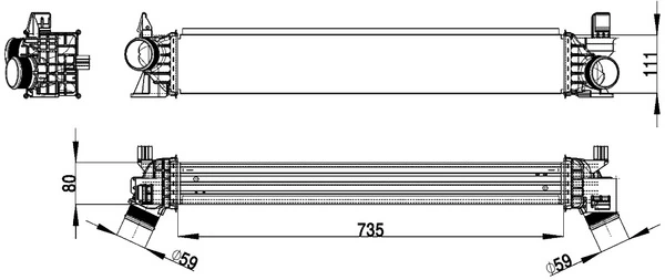 Intercooler, échangeur MAHLE CI 148 000P