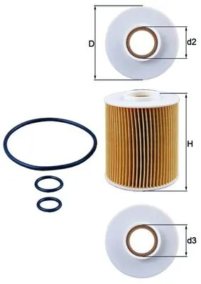 MAHLE OX163/4D — Фільтр масляний