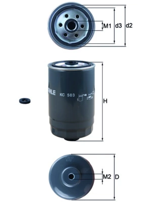 MAHLE KC503D — Фільтр паливний