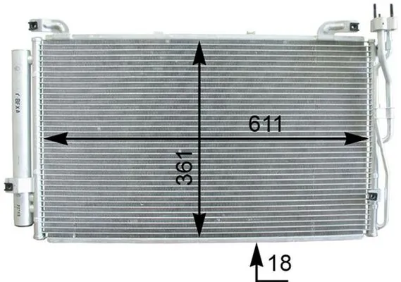 Condenseur, climatisation MAHLE AC 392 000P