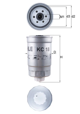 MAHLE KC18 — Фільтр паливний