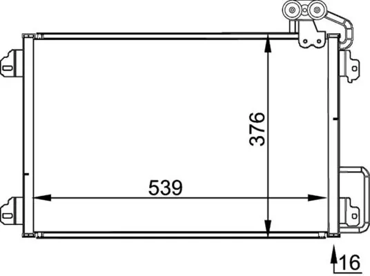 Condenseur, climatisation MAHLE AC 304 000P