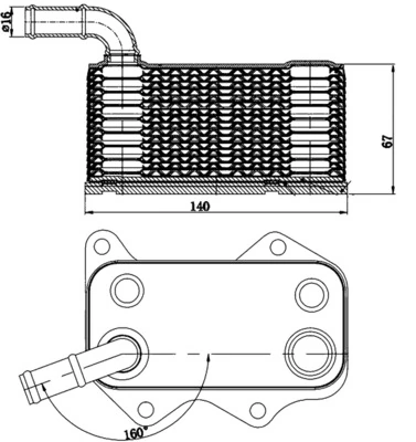 Radiateur d'huile MAHLE CLC 174 000S
