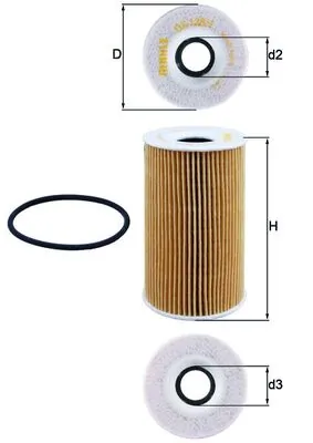 MAHLE OX128/1D — Фільтр масляний