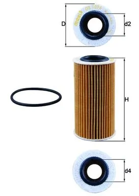 MAHLE OX1076D — Фільтр масляний
