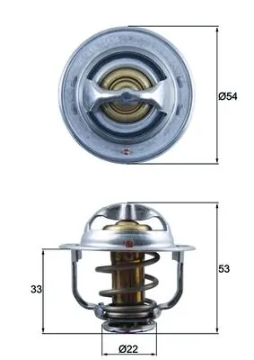 Thermostat, liquide de refroidissement MAHLE TX 179 89D