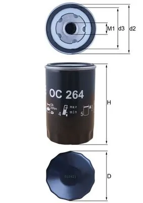 MAHLE OC264 — Фільтр масляний
