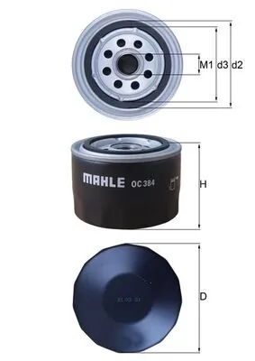 MAHLE OC384 — Фільтр масляний