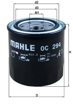 MAHLE OC294 — Оливний фільтр