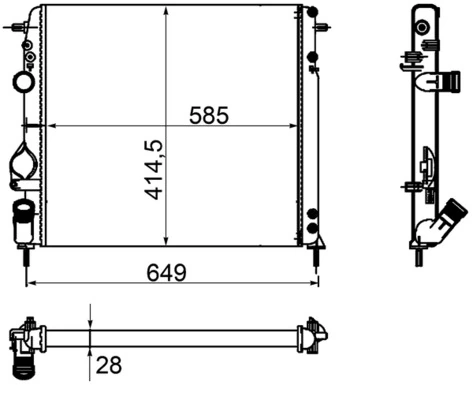 Radiateur, refroidissement du moteur MAHLE CR 1146 000P