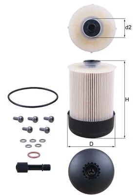 MAHLE KX338/22D — Паливний фільтр