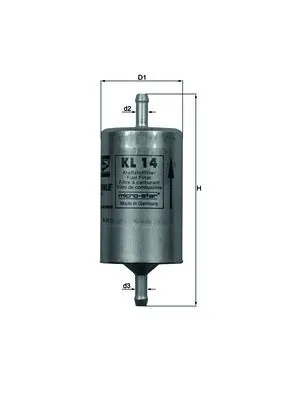 MAHLE KL14 — Фільтр паливний OPEL, CITROEN (вир-во Knecht-Mahle)
