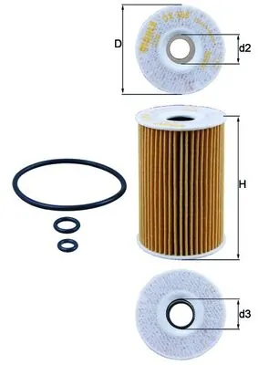 MAHLE OX388D — Фільтр масляний