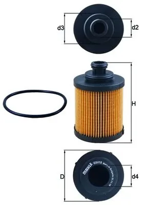 MAHLE OX418D — Фільтр масляний