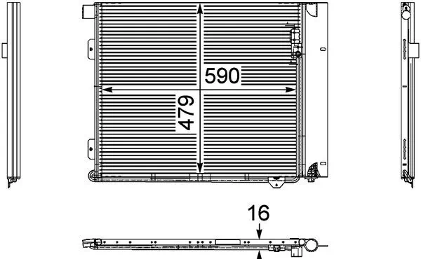 Condenseur, climatisation MAHLE AC 126 000P