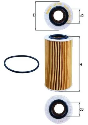 MAHLE OX370D — Оливний фільтр