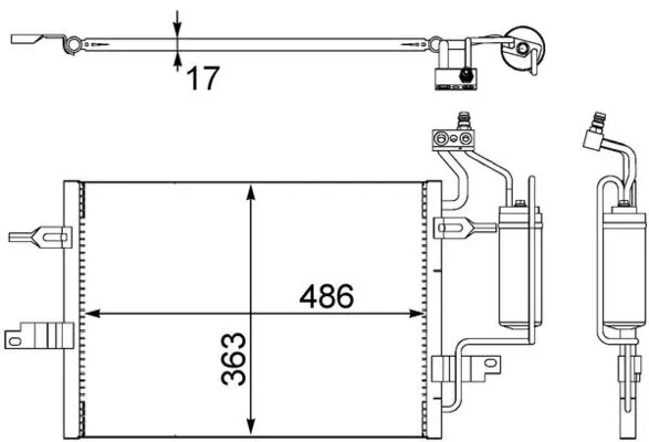 Condenseur, climatisation MAHLE AC 404 000S