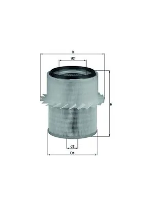 MAHLE LX673 — Фільтр повітряний (вир-во Knecht-Mahle)