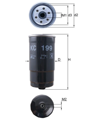 MAHLE KC199 — Фільтр паливний