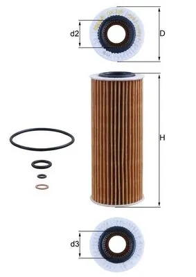 MAHLE OX368D1 — Фільтр масляний