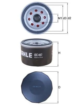 MAHLE OC467 — Оливний фільтр