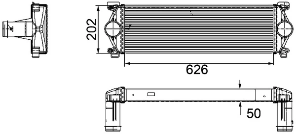 Intercooler, échangeur MAHLE CI 254 000P