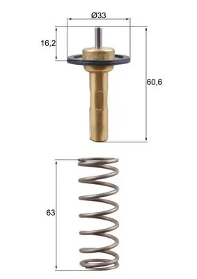 Thermostat, liquide de refroidissement MAHLE TX 311 90D