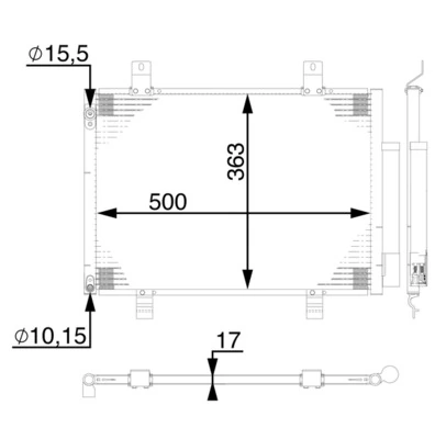 Condenseur, climatisation MAHLE AC 77 000S