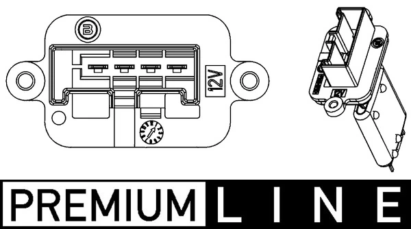 Résistance, pulseur d'air habitacle MAHLE ABR 88 000P