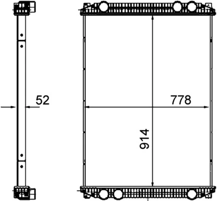 Radiateur, refroidissement du moteur MAHLE CR 1258 000P