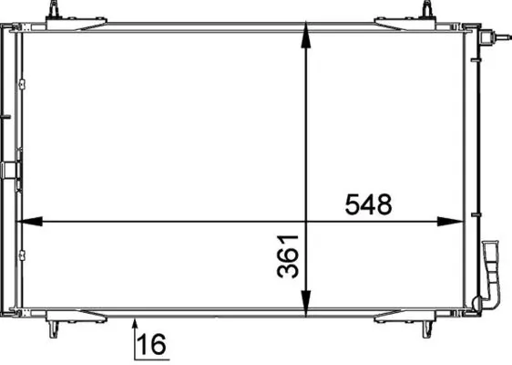 Condenseur, climatisation MAHLE AC 220 000P