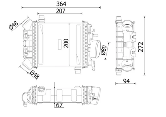 Intercooler, échangeur MAHLE CI 547 000P