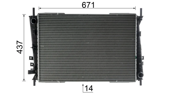 Radiateur, refroidissement du moteur MAHLE CR 1607 000P