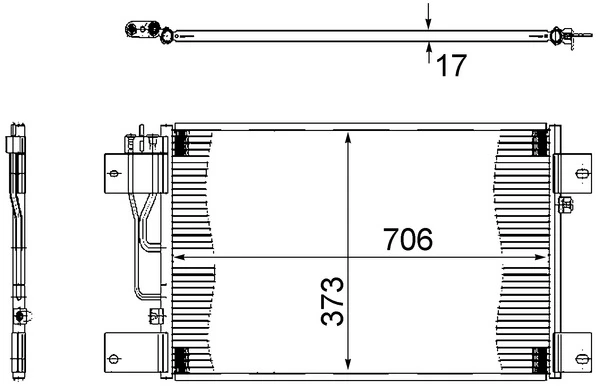 Condenseur, climatisation MAHLE AC 533 000S