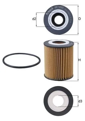 MAHLE OX1237D — Фільтр масляний