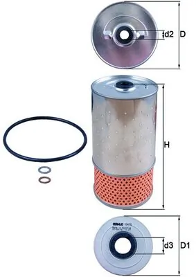 MAHLE OX78D — Фільтр оливний двигуна MB (вир-во Knecht-Mahle)